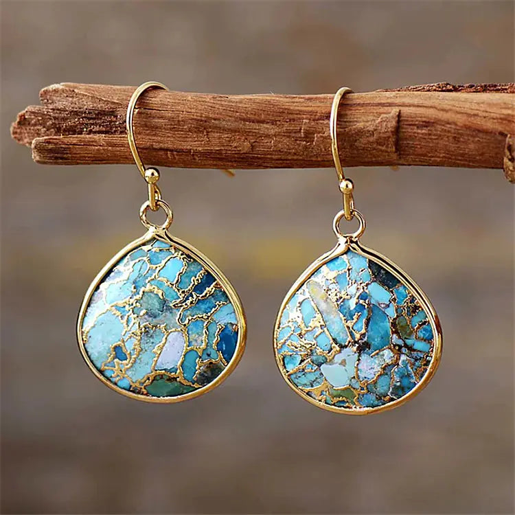 Colorful Teardrop Pendant Earrings for Women